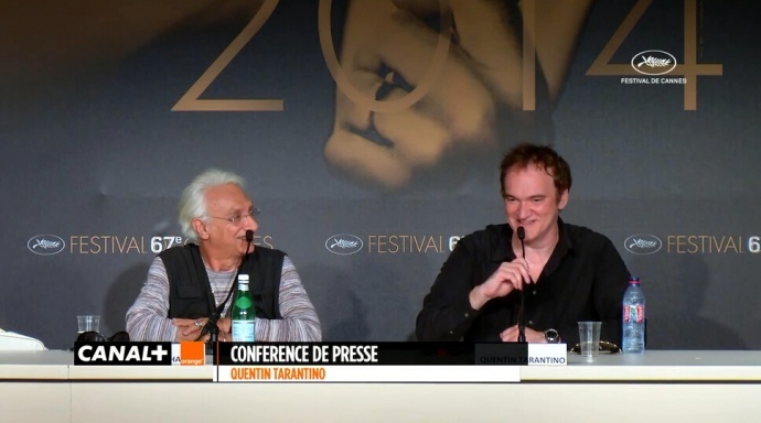 昆汀·塔伦蒂诺在第67届法国戛纳电影节发布会上