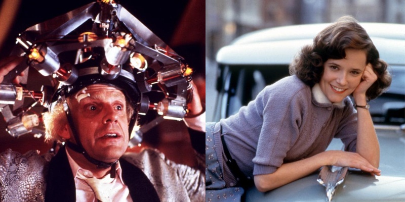 <em>《回到未来》</em>（Back to the Future）剧照，克里斯托弗·洛伊德饰演Doc Brown（左）、Lea Thompson饰演得母亲Lorraine McFly